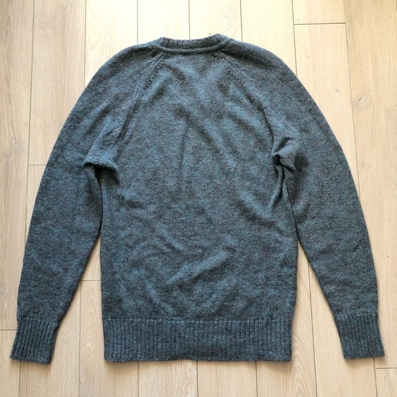 Vintage Rendale Shetland Wool V-neck Fully Fashioned Tricot Sweater Size L - Picture 3 of 10